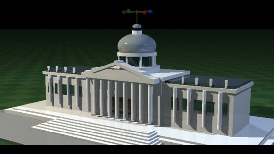 White US Capitol building with a domed roof